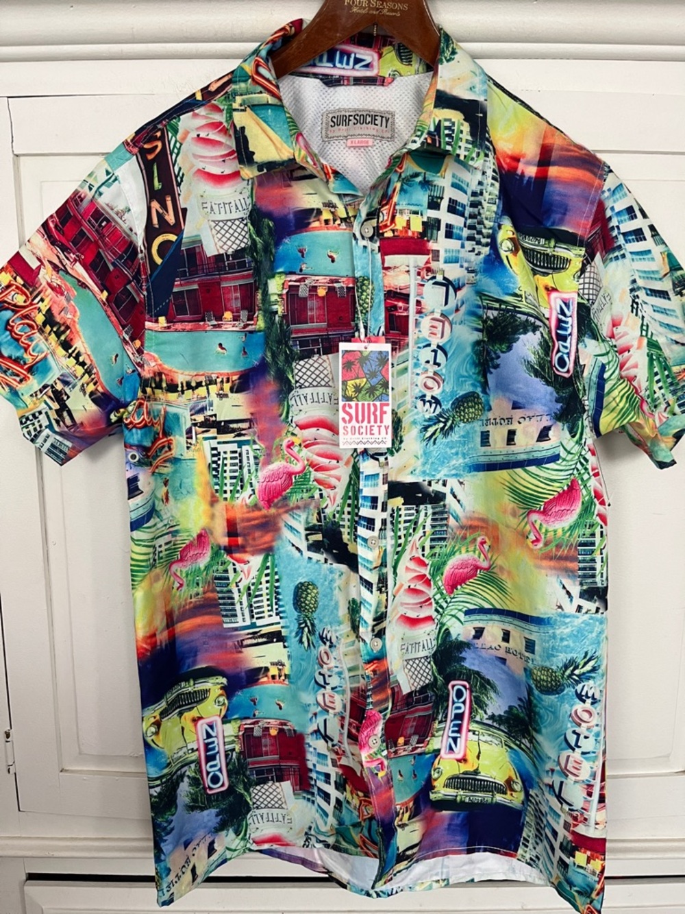 Surf Society Shirt By Drill Clothing Co. Size XL NWT Button Down
